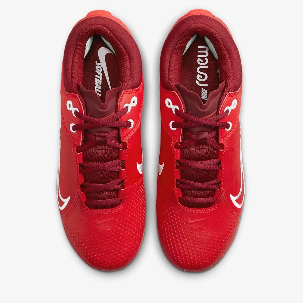 NEW Nike Women’s Hyperdiamond 4 Elite Softball Cleats Red Size 11.5 - Picture 3 of 14